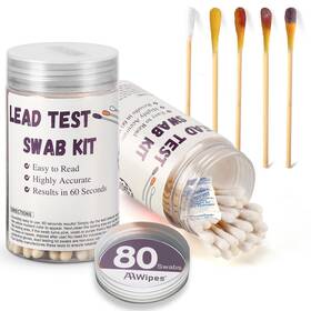 H030 Aawipes Lead Test Kit White Swabs Rapid Home Paint For Dishes