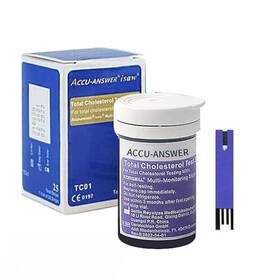 Tc01 Accu-answer Isaw Total Cholesterol Test Strips-25 Strips Total-usa Seller