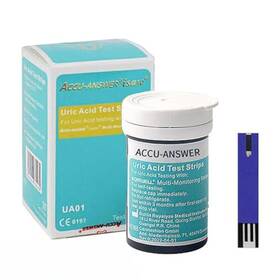 Ua01 Accu-answer Isaw Uric Acid Test Strips-25 Strips Total-usa Seller