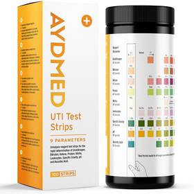 Am-ft-01 Aidteq 100 X Aydmed 9-in-1 Uti Test Strips 9 Parameter Urine For Leuko