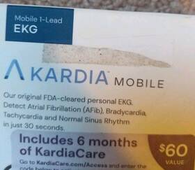 Alivecor 850214007438 Kardiamobile Mobile 1-lead Ekg Open Box Untested