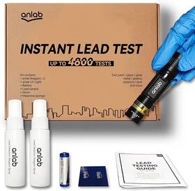 Anlab 68374 Lead Test Kit For Paint And Ceramics Instant Results 4800 Uses Uv Visible