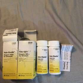 Ams2883 Ascensia Diabetes Care Bayer Diagnostics Ketodiastix Reagent Strips - Sku Bx100. Box Torn