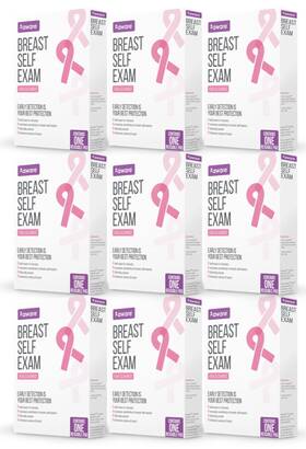 Aware 153851543531 Lot Of 9 - Breast Self Exam Reusable Pad Cancer Awareness Tool