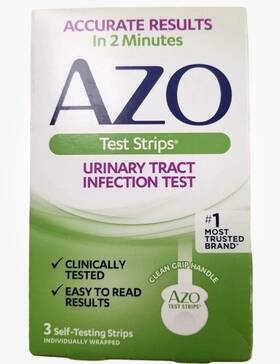 Ih201796 Azo Uti Home Test Urinary Tract Infection Strips 3 Tests - Exp 11/2027