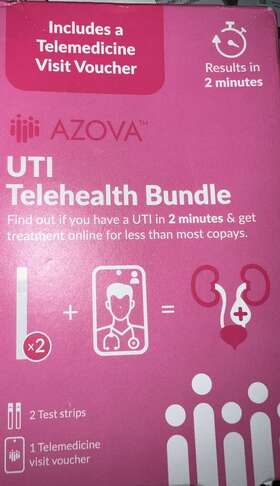 Azova 850024417427 Check Uti Diagnostic Test Kit 2 Count Tele Visit With Qr Code