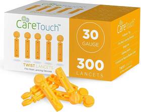 Ctlan30032 Care Touch Lancets For Diabetes Testing - 30 300 Count Pack Of 1 Yellow