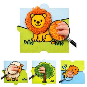 Cozari 199284232105 12 Piece Sensory Tiles For Kids With Autism Textured Tactile Floor Mats And Se