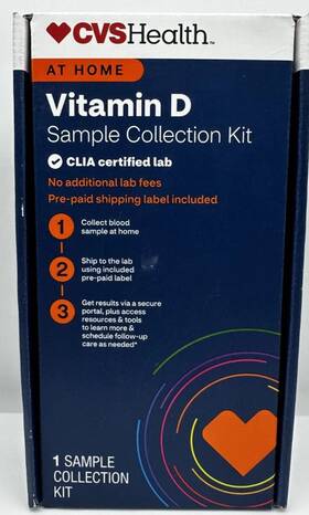 Cvs 050428309131 New/sealed At Home Health Vitamin D Test Sample Kit No Lab Fees - Exp 5/27