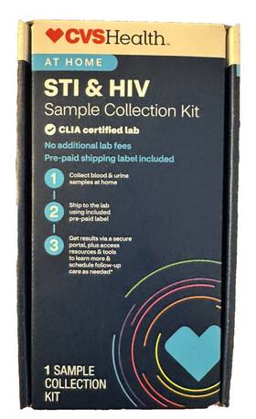1xl-pk-010 Cvs Sti And Hiv Sample Collection Kit - No Lab Fee Free Ship Label Included