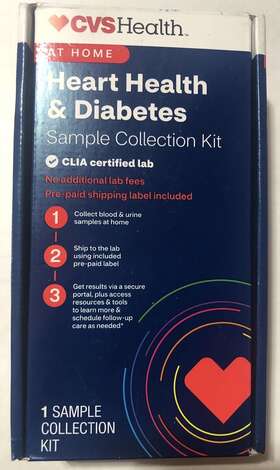 799540 Cvs Health Heart And Diabetes At Home Test Sample Kit No Lab Fees-free Ship