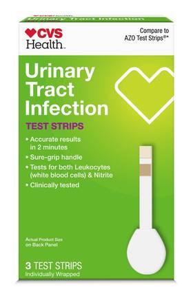 Cvs Health 050428636886 Urinary Tract Infection Test Strips 3 Ct