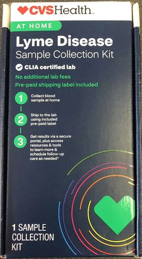 316530 Cvs Health Lyme Disease Test Sample Kit - No Lab Fees Free Shipping