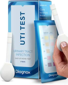 Diagnox Llc 445021727704 Uti Test Strips Fda-otc Cleared At Home For Women Clear And A