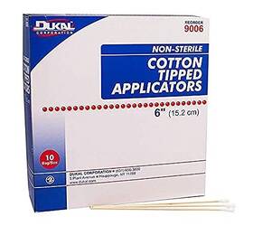 Dukal 048996393294 Cotton Tipped Applicators 6 Inch. Pack Of 1000 Swabsticks. Wood Shaft 100% C