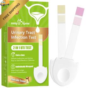 Easy Home 810038636276 Urinary Tract Infection Test Strips - 3 Pack 1 Count Of