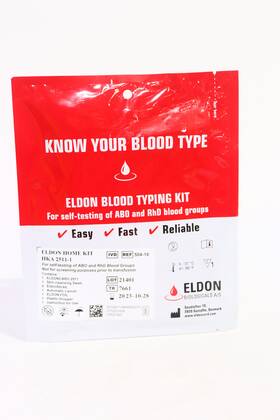 Eldoncard 713494000474 Blood Type Test Complete Kit Air Sealed Envelope Safety Lancet