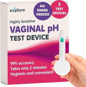 Exploro 313035037003 Yeast Infection Test And Bv For Women Vaginal Ph Strips Bacter
