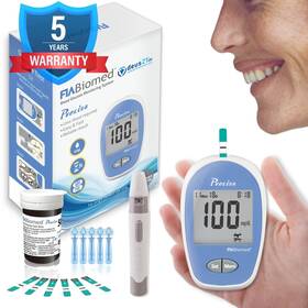 Us-bgmk-50 Fiabiomed Precisa - Blood Glucose Monitor Kit 50 Glucometer Strips Lance... Fast Ship