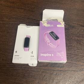 Fb424bkbk Fitbit Inspire 3 Health Fitness Tracker Black Case Lilac Bliss Bands Small Large