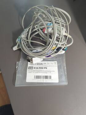 Fukuda K10-fd2-po Ekg Cable - 10 Leads Pinch/grabber 11 Feet By Corp