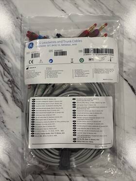 2104724-005 Ge Leadwire Set 10-lead Banana Aha Cam 14 Cc14 Oem