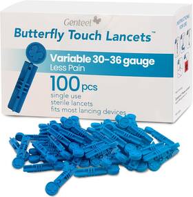 600100 Genteel - Butterfly Touch Lancets Polished Smooth And Pain Free