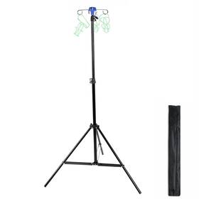 Gdj-05 Gscdjcm Portable Collapsible Iv Pole Stand Aluminum Alloy 4 Hook 3 Leg Adjustable