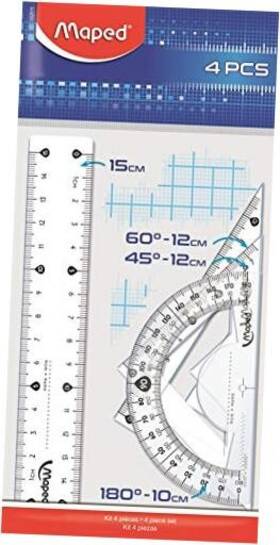 242815 Helix Office And Stationery 15cm 4 Piece Geometry Start Kit Single Item