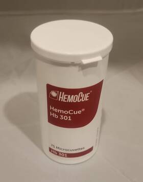 111814 Hemocue Hemoglobin Hb 301 Microcuvettes 75/bottle Free Shipping