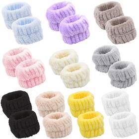 Hsdjlxz Mr0503 20 Pcs Face Wash Wrist Bands Absorbent 1 Count Pack Of Multicolor