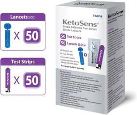 I-sens 744110664577 Ketosens Blood Ketone Test Strips And Lancets - Ideal For The Keto Diet