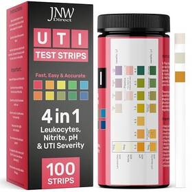 Jnw Direct 060606700600 4-in-1 Uti Test Strips - 100ct Urine Quick And Easy Accurate Home