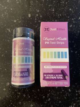U22b Just Fitter Vaginal Health Ph Test Strips 100 Total Exp 10/11/2023