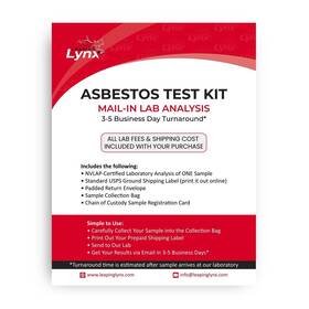 Leaping Lynx 860010632260 Asbestos Test Kit For Home Nvlap Lab Fee And Shipping Label Included 72-