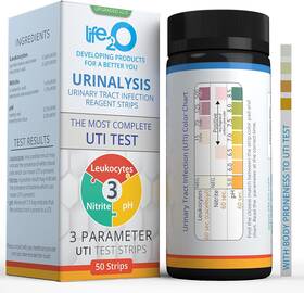 Life2o 445029345382 3-in-1 Full Panel Uti Test Strips For Women Men And Kids 50ct Urinalysis Urine T