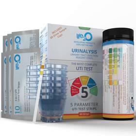 Uti-5-60 Life2o Uti-5-60- 5-in-1 Full Panel Uti Test Strips For Women Men And Kids 60 With 2-fa