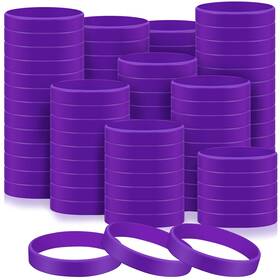 Liliful Ian-liliful-378 200 Piece Rubber Bracelets Bulk 7.95 X 0.47 0.08 Inch Purple