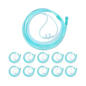 Byg-10 Luisddi 10 Pack High-flow Soft Nasal Oxygen Cannula Standard Connector 7 Ft Green T