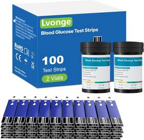 Lvonge 730789304531 Blood Glucose Test Strips Set -100pc For Use Only With Gluc