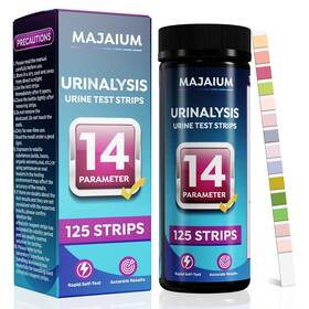 Majaium 718866614247 Urine Test Strips For Urinalysis 14 Parameter - 125 Ct Uti Strip