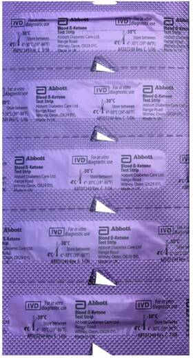 66543 Medisense 100 Blood Ketone Test Strips Precision Xtra - Compatible