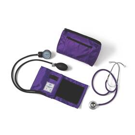 Medline 080196169934 Compli-mate Dual Head Aneroid Sphygmomanometer Combination Kit 7 Color