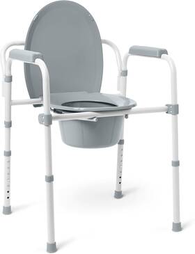 G1-200lx1 Medline 3-in-1 Steel Bedside Commode Elongated Seat