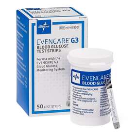 Medline Mph3550z Glucose Monitoring Test Strips For Evencare G3 Meter