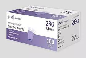 Medt 695156800385 Medtlancet I Pressure Activated Safety Lancets 28gx1.8mm 100pcs