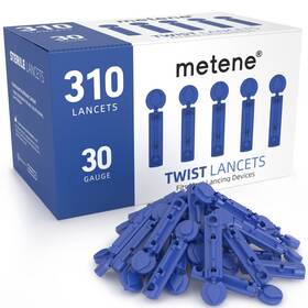 Metene 850043437109 310 Count 30 Gauge Sterile Lancets For Blood Sugar Test Dark Blue
