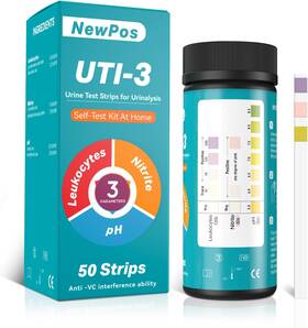 Newpos 313046665615 Uti Test Strips 50ct 3-1 Urinary Tract Infection Treatments For
