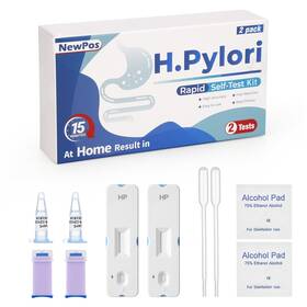 Newpos 707713573806 H Pylori Test Kit 2 X Pcs At-home Helicobacter Self-test 99.9% Accuracy