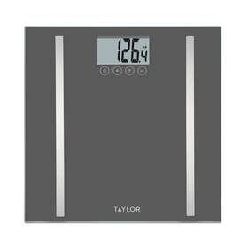 5721f Nobrand Taylor Lcd Body Composition Scale Gray Glass 400lb Capacity